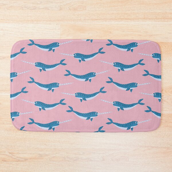 Item preview, Funny blue narwhals pattern designed and sold by Frauhellen.