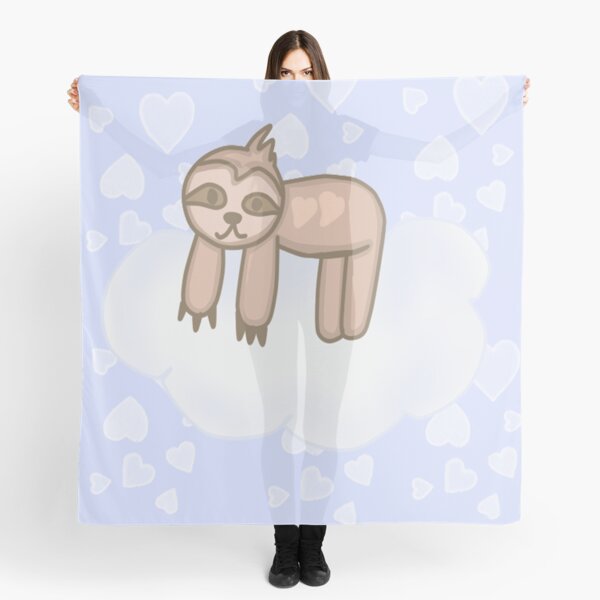 Kawaii Sloth on a cloud Scarf