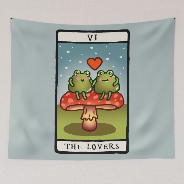 Item preview, Goblincore Aesthetic Cottagecore Stupid Cute Frog Tarot Card - Artist frog - Mycology Fungi Shrooms Mushrooms designed and sold by Nossikko.