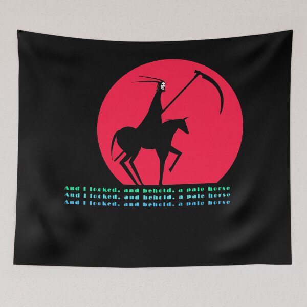 Item preview, Retro Vintage Prophetic Chic Pale Horse And Rider Of Revelations Retro Wave designed and sold by Profakeempagaci.