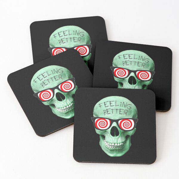 Item preview, FEELING BETTER SPOOKY GREEN SKULL WITH X-RAY SPECS designed and sold by w1ckerman.
