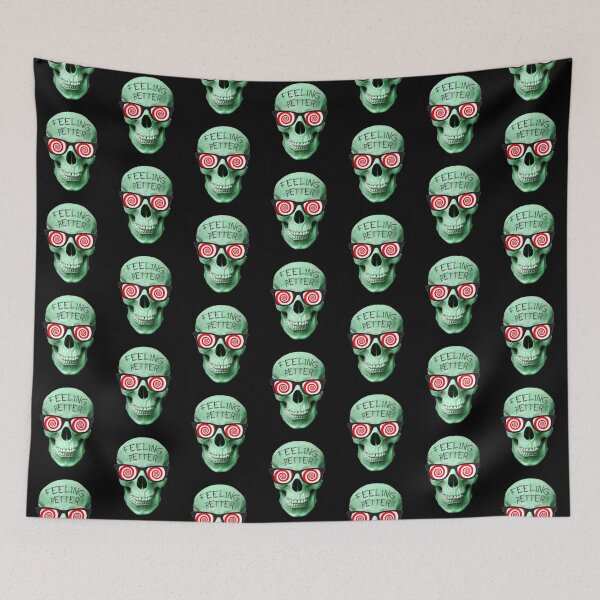 Item preview, FEELING BETTER SPOOKY GREEN SKULL WITH X-RAY SPECS designed and sold by w1ckerman.