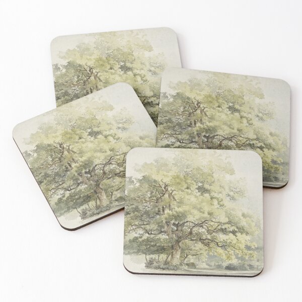 Item preview, Oak Trees Watercolor Painting designed and sold by JoyforU.