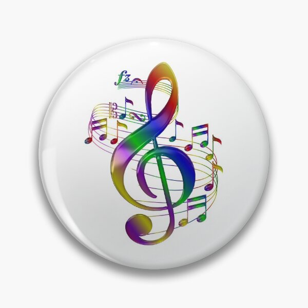 Item preview, Colorful Treble Clef With Music Notes designed and sold by CoolDoodles.