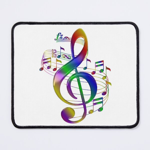 Item preview, Colorful Treble Clef With Music Notes designed and sold by CoolDoodles.