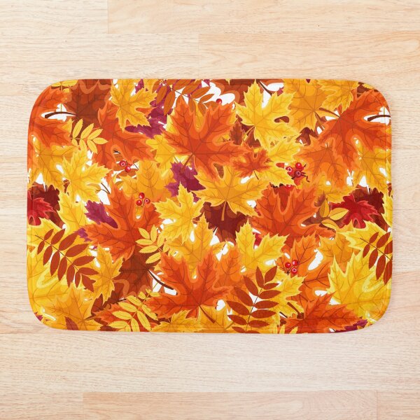Item preview, Bright red, orange and yellow autumn leaves. Fall pattern. designed and sold by Naddya.