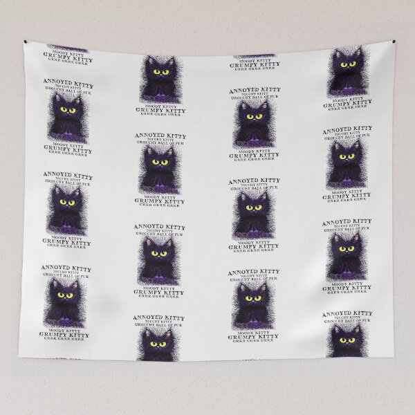 Item preview, Funny Black Cat Annoyed Kitty designed and sold by bambgood17.