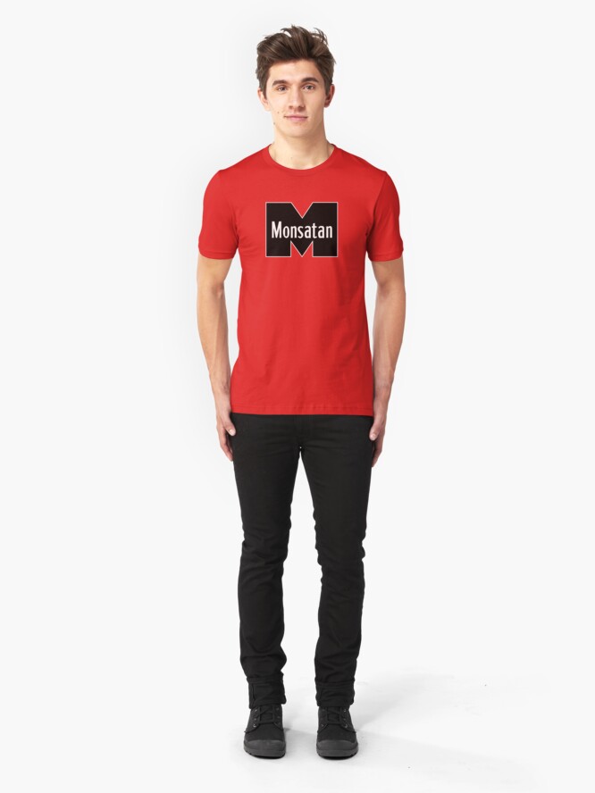Alternate view of Monsatan (White) Slim Fit T-Shirt