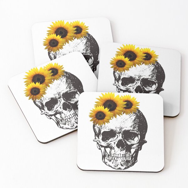 Item preview, Human anatomy Skull Sunflower, Skull With Yellow Flowers designed and sold by ShamaBo.