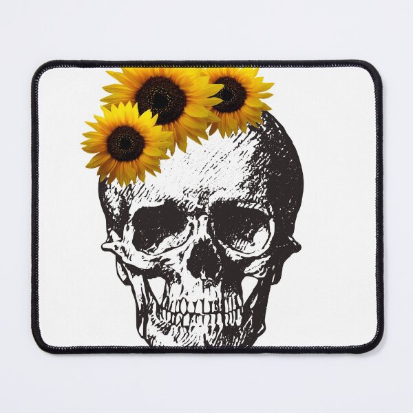 Item preview, Human anatomy Skull Sunflower, Skull With Yellow Flowers designed and sold by ShamaBo.