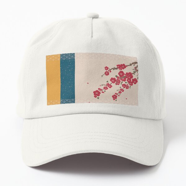 Flowing down red petals | Calming Zen Art Dad Hat
