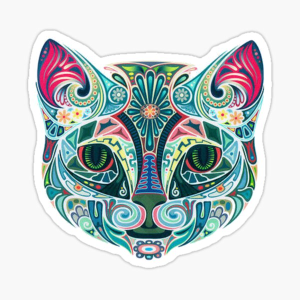 Trippy Cat. Sticker