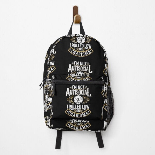 Item preview, I'M Not Anti Social, I Rolled Low Charisma Am Selectively Social Essential Funny Art Design Happy Apparel Essential Inspiration Joy Mood designed and sold by DesignByHeartUK.