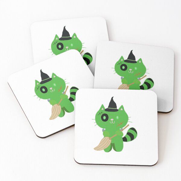 Item preview, Meow catenstein - Green Frankenstein Halloween Witch Costume Cat designed and sold by de-creartique.