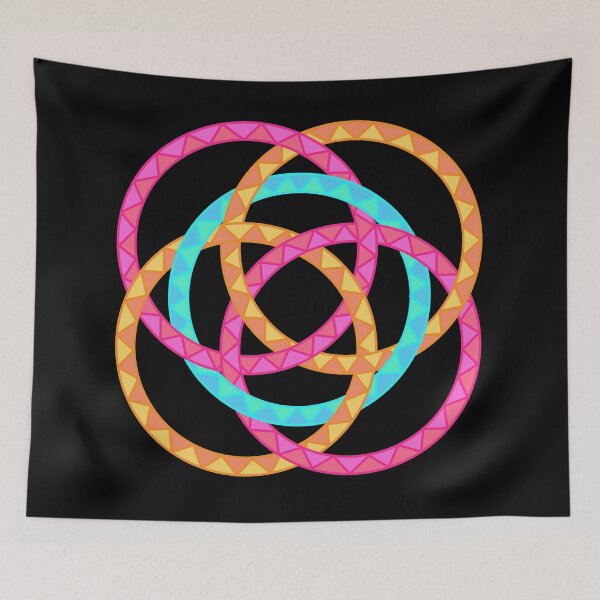 Item preview, Woven Rings- Five Interlocking Rings Pattern (Variant Nineteen) designed and sold by nathanielmeeart.