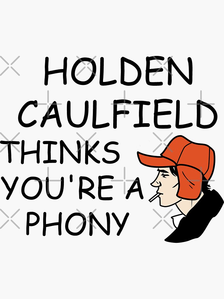 holden caulfield, Catcher In The Rye  Sticker for Sale by mindesigner