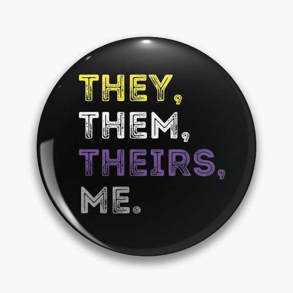 Item preview, They Them Theirs Nonbinary Transgender Pronouns LGBTQ Pride designed and sold by TheStudioBee.