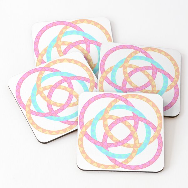 Item preview, Pastel Woven Rings- Five Interlocking Rings Pattern (Variant Twenty) designed and sold by nathanielmeeart.