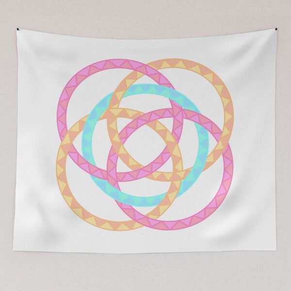 Item preview, Pastel Woven Rings- Five Interlocking Rings Pattern (Variant Twenty) designed and sold by nathanielmeeart.