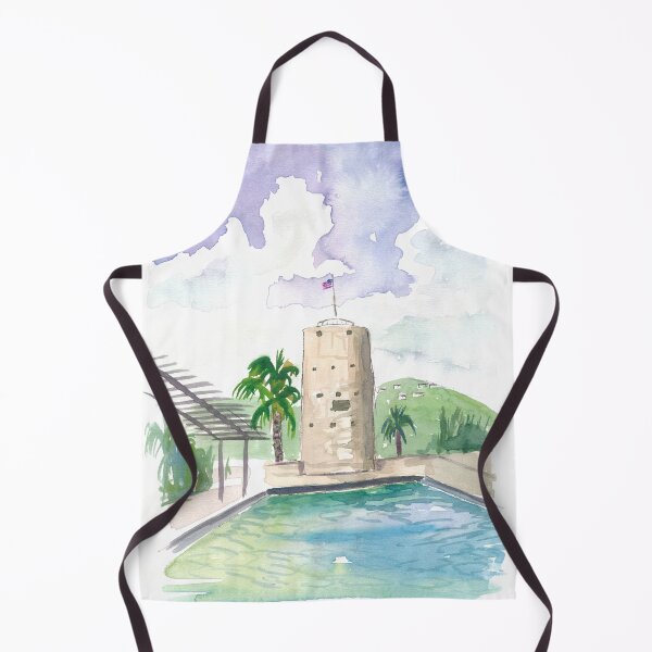 Item preview, Charlotte Amalie St Thomas Scene With Blackbeard Tower designed and sold by artshop77.