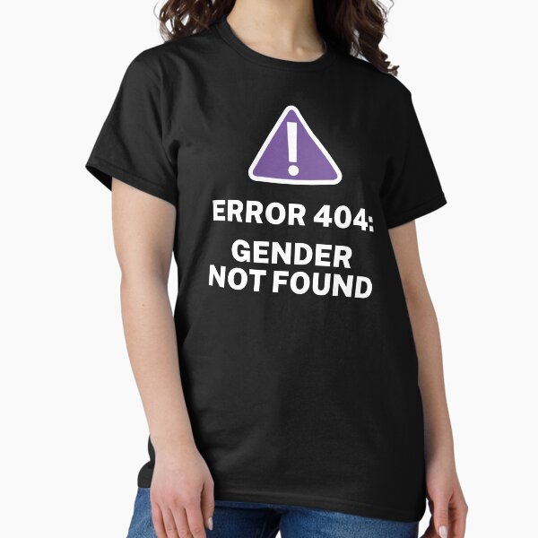 Artikel-Vorschau von Fehler 404 Geschlecht nicht gefunden Funny Agender Non Binary Pride, designt und verkauft von TheStudioBee.
