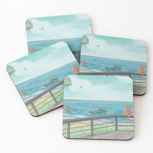 Item preview, Ocean Landscape with Cat | Taitung, Taiwan designed and sold by Sheridan T.