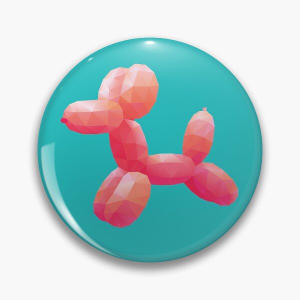 Item preview, Pink Balloon Poodle Dog polygon art designed and sold by polymolystudio.