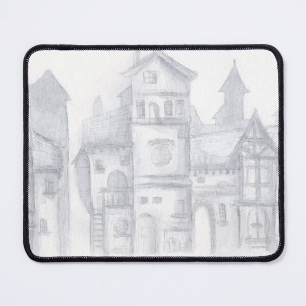 Item preview, Medieval Townscape - Fairytale Illustration designed and sold by Helena Satterthwaite.