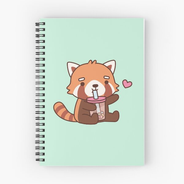 Item preview, Cute Red Panda Loves Bubble Tea designed and sold by rustydoodle.