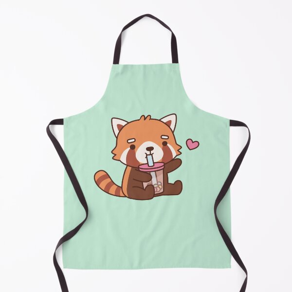 Item preview, Cute Red Panda Loves Bubble Tea designed and sold by rustydoodle.