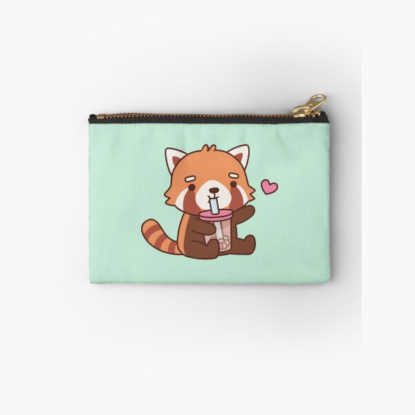 Item preview, Cute Red Panda Loves Bubble Tea designed and sold by rustydoodle.