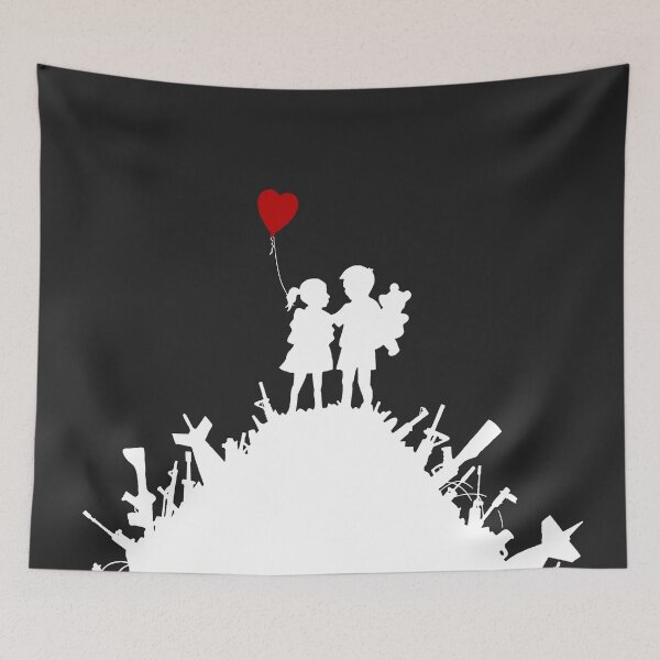 Item preview, Banksy Kids On Guns | White designed and sold by WE-ARE-BANKSY.