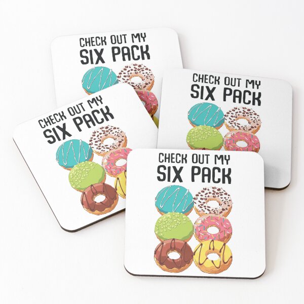 Item preview, Checkout my six pack Funny Donuts Art Design Happy Apparel Essential Inspiration Joy Mood designed and sold by DesignByHeartUK.