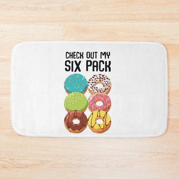 Item preview, Checkout my six pack Funny Donuts Art Design Happy Apparel Essential Inspiration Joy Mood designed and sold by DesignByHeartUK.