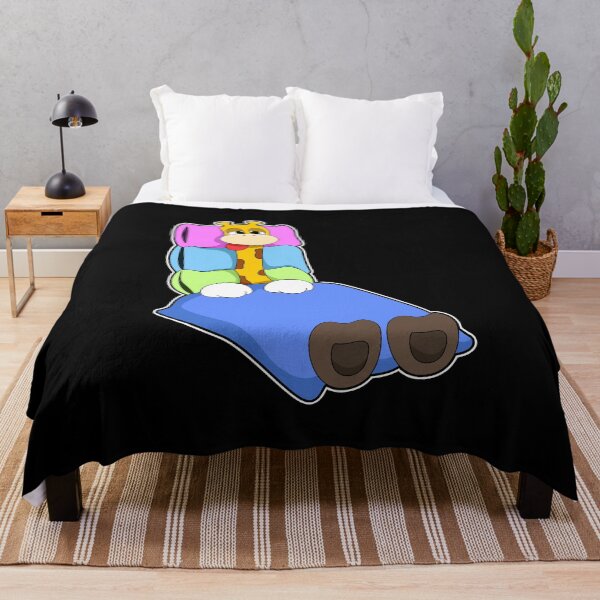 Aperçu de l'œuvre Giraffe at Sleeping with Blanket & Pillow créée et vendue par Snabdesign84.