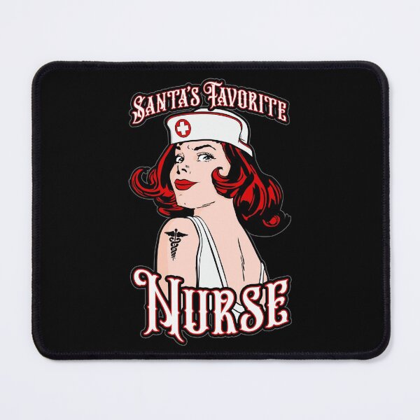 Item preview, Santas Favorite Nurse Christmas Retro Vintage Pop Art Girl designed and sold by GrandeDuc.