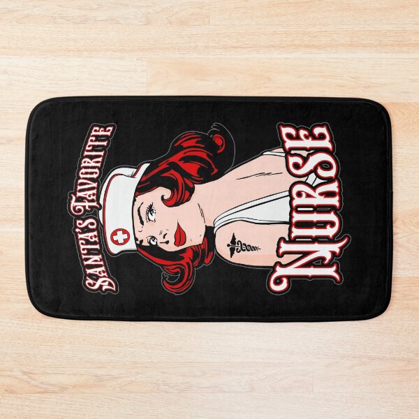 Item preview, Santas Favorite Nurse Christmas Retro Vintage Pop Art Girl designed and sold by GrandeDuc.