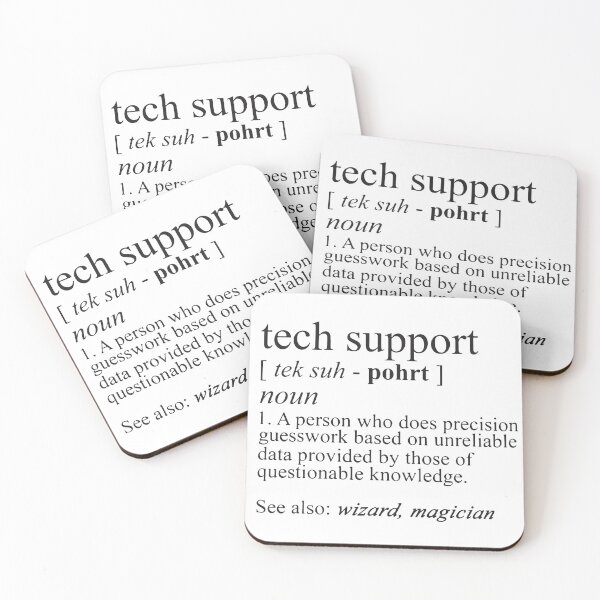 Item preview, Tech Support Funny IT funnArt Design Happy Apparel Essential Inspiration Joy Mood designed and sold by DesignByHeartUK.