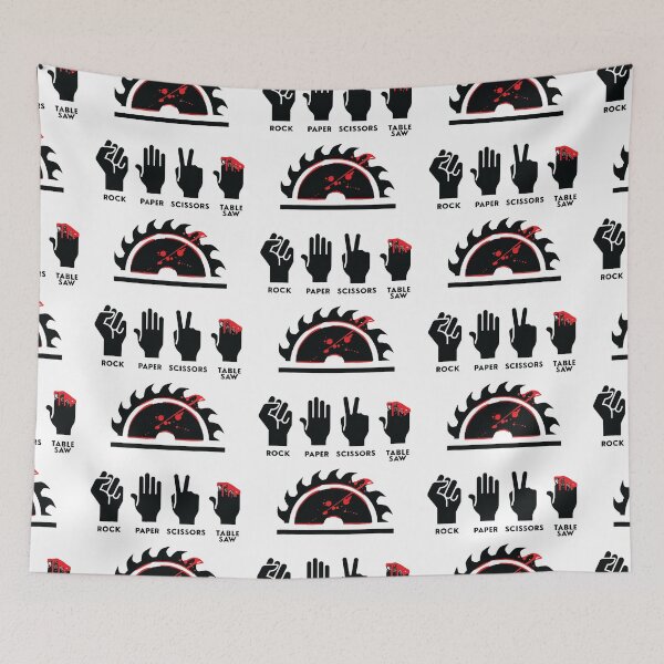 Item preview, Rock paper Scissors Table Saw Funny Art Design Happy Apparel Essential Inspiration Joy Mood designed and sold by DesignByHeartUK.