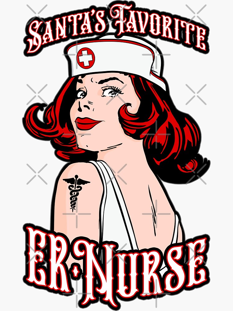 The Retro Nurse Hat Sticker