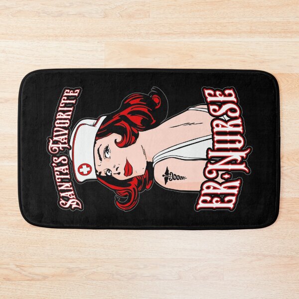 Item preview, Santas Favorite ER Nurse Christmas Vintage Pop Art Girl designed and sold by GrandeDuc.