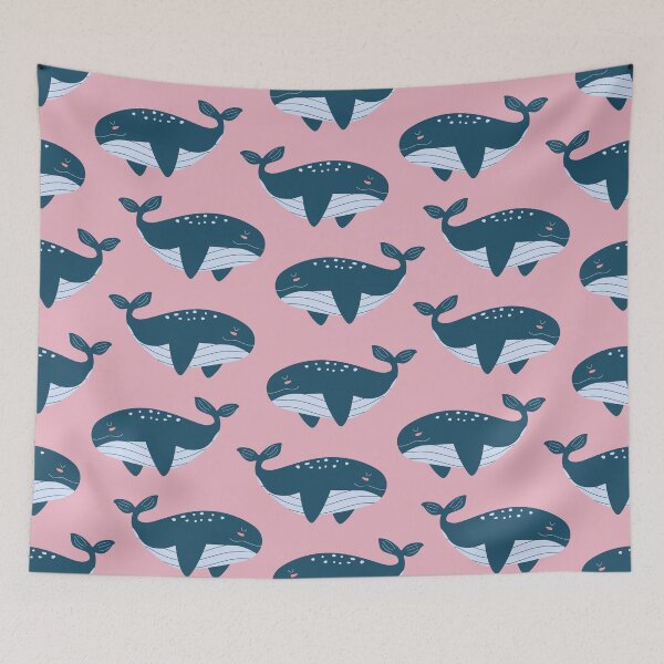 Item preview, Blue whales pattern designed and sold by Frauhellen.