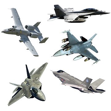 Artwork thumbnail, Sticker pack aircraft fighter jets by Stickers Bomb