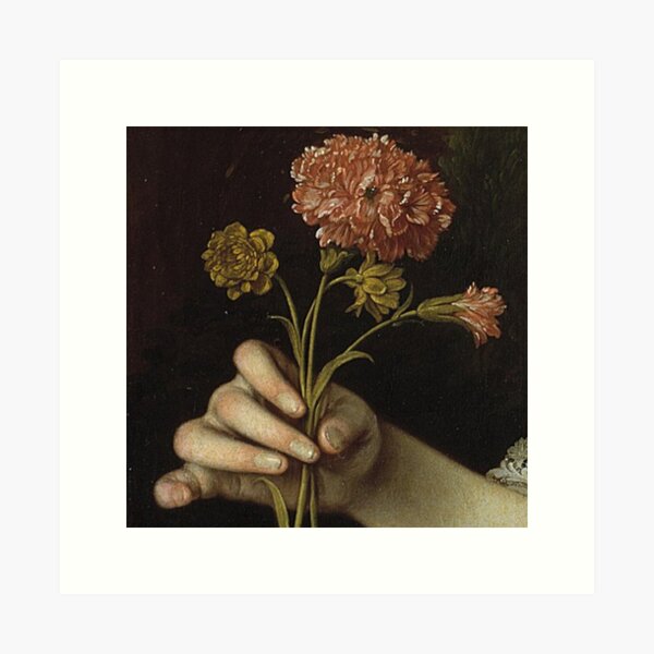 Item preview, Woman Holding a Flower Renaissance Painting  designed and sold by Bellathewilde.