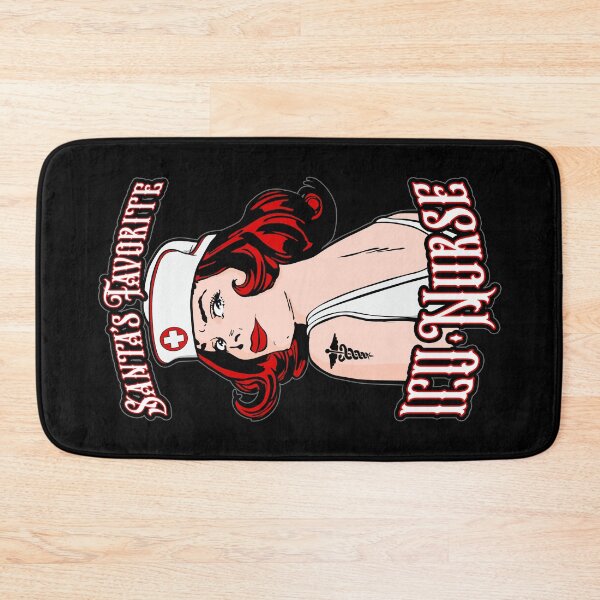 Item preview, Santas Favorite ICU Nurse Christmas Vintage Pop Art Girl designed and sold by GrandeDuc.