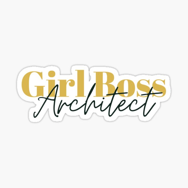 Girl Boss Architect Logo Sticker