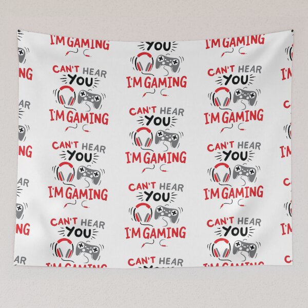 Item preview, I can not hear you i am gaming can't hear i'm gaming funny gamming Gift friend Funny Art Design Happy Apparel Essential Inspiration Joy Mood designed and sold by DesignByHeartUK.