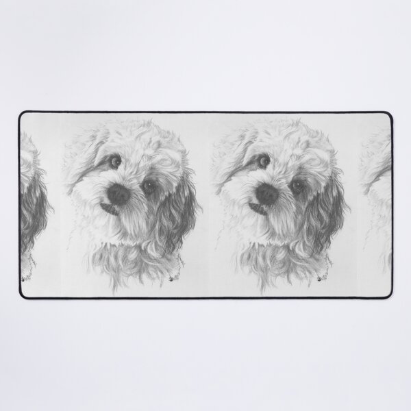 Item preview, Cavachon Portrait in Graphite designed and sold by BarbBarcikKeith.