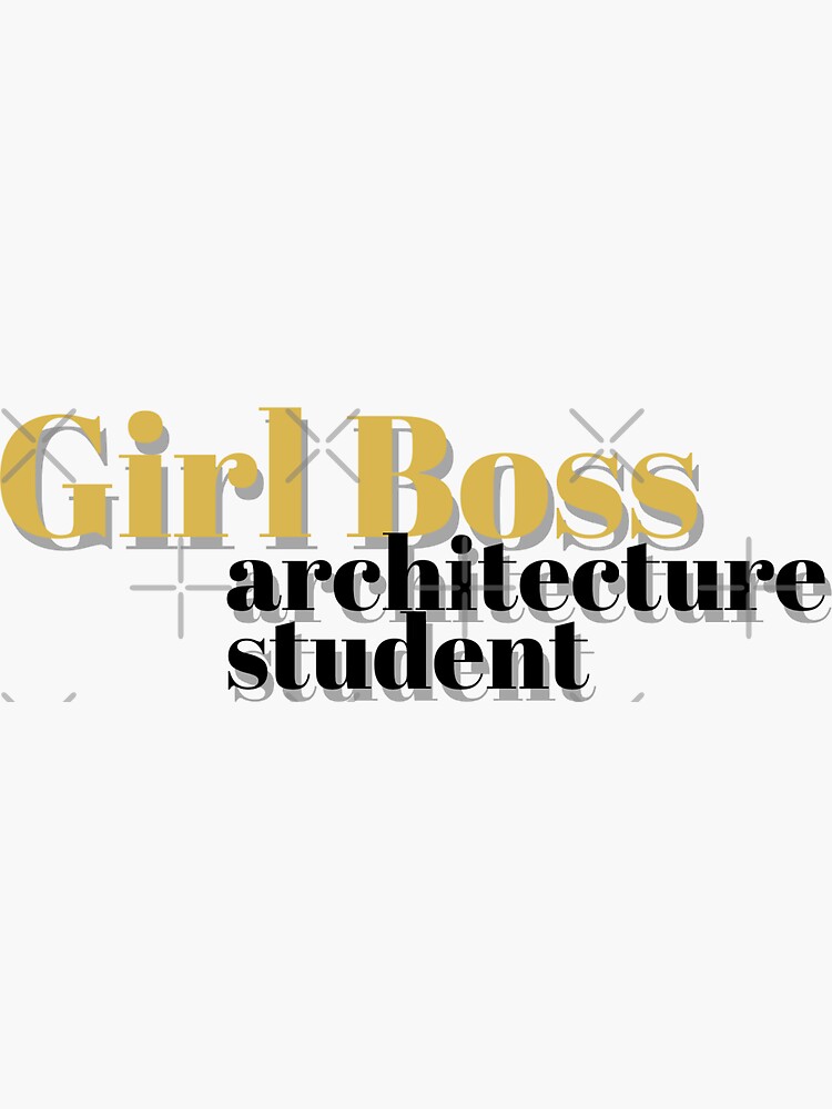 Thumbnail 3 of 3, Sticker, Girl Boss Architecture Student designed and sold by KarenElyssa.