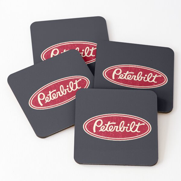 Peterbilt Truck Racing Vintage Coasters (Set of 4)